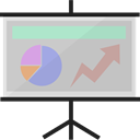 slides, statistics, report, Analytics, Presentation, chart, Demo Silver icon