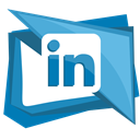 network, In, linked, Linkedin, Social CornflowerBlue icon
