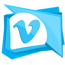 Social, Vimeo, network, video, media DeepSkyBlue icon