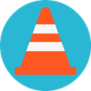 cone, Construction, Maintenance, Traffic MediumTurquoise icon