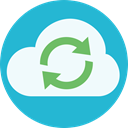 Synchronize, Cloud, sync, synced LightSeaGreen icon