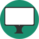 green, minmal, White, monitor, Display SeaGreen icon