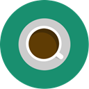 minimal, Coffee, Cafe, green, Brown SeaGreen icon
