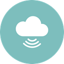 Cloud, signal, technology, Cloud computing MediumAquamarine icon
