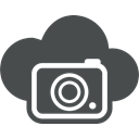 Cloud, photo, Cloud computing, Camera, Multimedia, image, picture DarkSlateGray icon