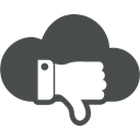 Cloud computing, Cloud, thumb, Down, unlike DarkSlateGray icon