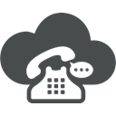 speech, retro, Cloud, Communication, Cloud computing, telephone, Bubble DarkSlateGray icon