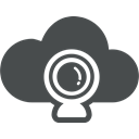 Cloud computing, Cloud, Multimedia, Communication, Cam, web DarkSlateGray icon