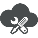 Cloud, tools, Cloud computing, settings DarkSlateGray icon