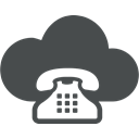 telephone, retro, Cloud, Communication, Cloud computing DarkSlateGray icon