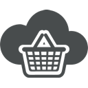 store, e-commerce, Cloud, Basket, shopping, Cart, Bag DarkSlateGray icon