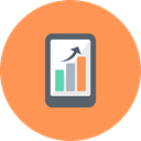 Mobile, graph, Diagram, Analysis, chart, smartphone, graphs SandyBrown icon