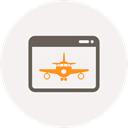 window, Browser, landing, airplane, internet, Page WhiteSmoke icon
