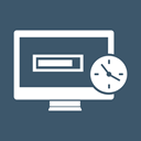 Clock, Pagespeed, monitor, screen, time, streamline, speed DarkSlateGray icon