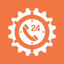 Gear, technical support, time, Service, support, Clock Coral icon