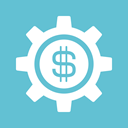 Options, Money, settings, Gear, sign, preferences, Dollar MediumTurquoise icon