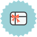 gift, present, shopping, Box, Bow LightBlue icon