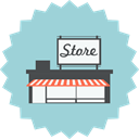 Marketplace, shopping, Building, Shop, ecommerce, store, house market LightBlue icon