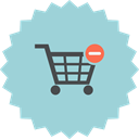 Cart, Empty, remove, delete, online shopping, shopping, ecommerce LightBlue icon