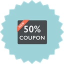 shopping, Coupon, Price, Discount, sale, ecommerce LightBlue icon