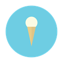 Ice, Cream, cone, Dessert, vanilla SkyBlue icon