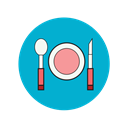 Eating, dinner, Cooking, kitchen, Eat, Restaurant, food DarkTurquoise icon