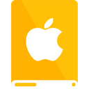 Amber, drive, Apple, White Gold icon