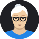 woman, grandmother, mature, Avatar, user, old, person Black icon