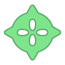 green, points, droid, virus, round, Android, bot LightGreen icon