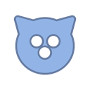 Mag, Blue, virus, Cat, round, bot, Android SkyBlue icon