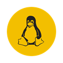 system, platform, Os, Penguin, Server, linux Gold icon