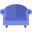 furniture, interior, Chair, Home, room, Seat, couch CornflowerBlue icon
