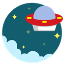 martian, Alien, Ufo, out of space, space Teal icon