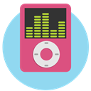 mp3, ipod, sound, music, player, listen SkyBlue icon