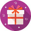 Box, gift, birthday, package MediumVioletRed icon