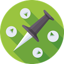 pin, navigation, Pointer, marker OliveDrab icon