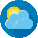 forecast, Cloud, sun, weather DarkCyan icon