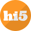 five, Hi5, Hi 5, media, hi, Social Goldenrod icon