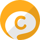 Communication, Message, talk, Chat, on Orange icon