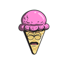 cone, Cream, Ice, Emoji, Cartoon Black icon