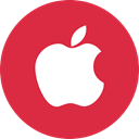 Apple, Social, online, media Crimson icon