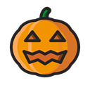 halloween, monster, scary, jack o'lantern, pumpkin, horror Black icon