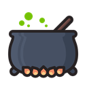 horror, scary, pot, witch, potion, halloween DarkSlateGray icon