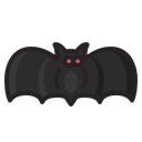 halloween, vampire, monster, bat, horror, scary Black icon