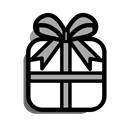 package, surprise, Prize, present, Box, christmas, gift Black icon