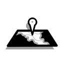 location, world, Map Black icon