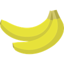 Banana, Fruit Black icon