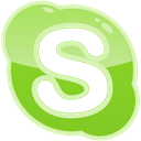 S, media, Skype, Social YellowGreen icon