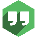 Hexagon, Social, Hangouts, media, Shadow MediumSeaGreen icon