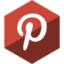 Social, Gloss, media, pinterest, Hexagon SaddleBrown icon